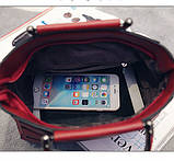 Жіноча сумка з ручками та ремінцем червона опт, фото 5