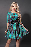 Плаття мод 373-12 розмір 44,46 бірюза дрібна карта