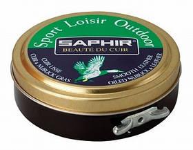 Віск для гладкої шкіри, жованої шкіри та нубука Saphir Sport Loisirs колір чорний 100 мл