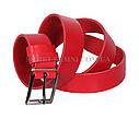 Жіночий ремінь з натуральної шкіри TM098-12 червоний, фото 2