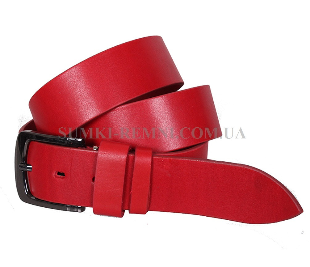 Жіночий ремінь з натуральної шкіри TM098-13 червоний, фото 1