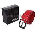 Жіночий ремінь з натуральної шкіри TM098-13 червоний, фото 3