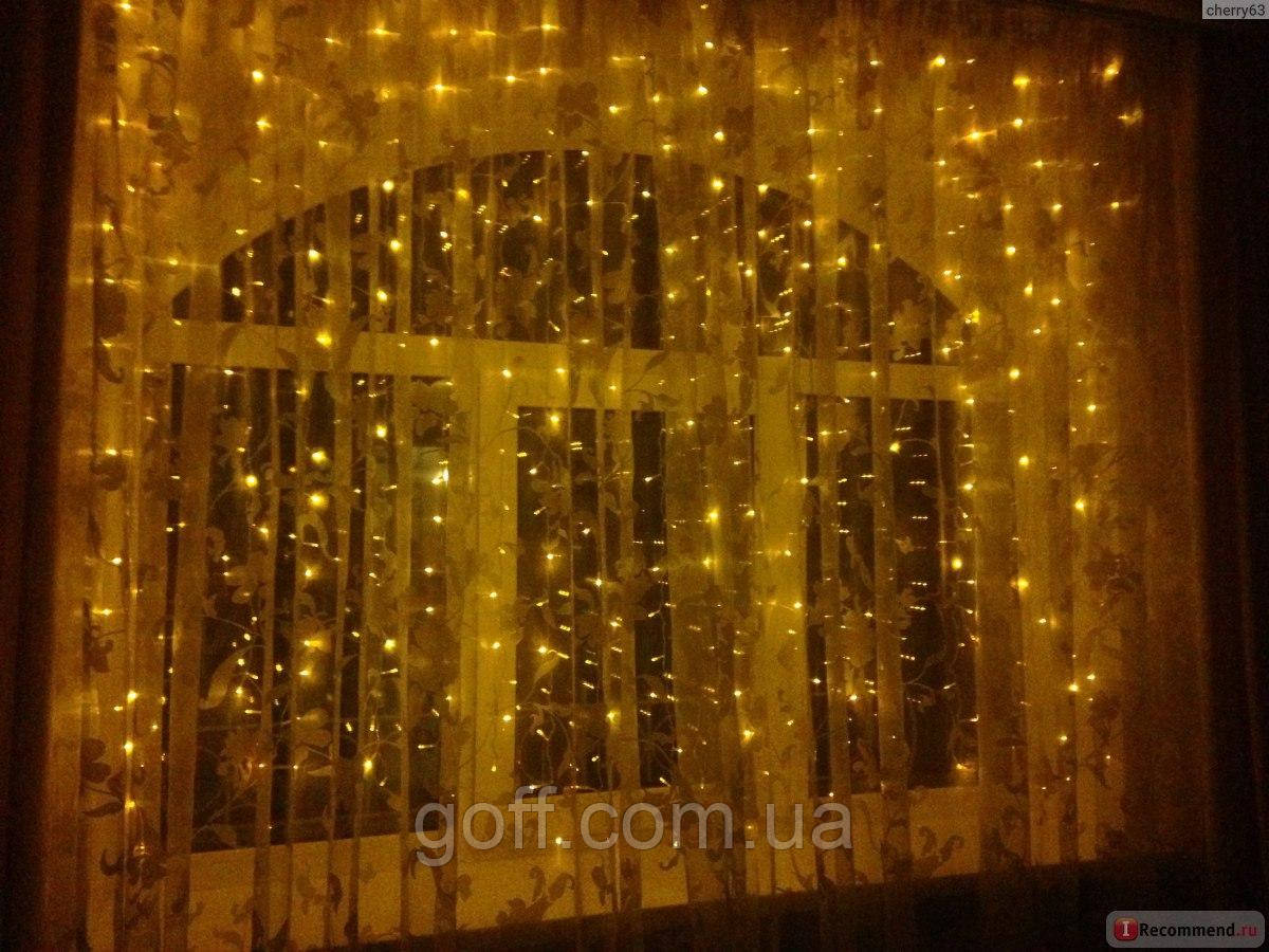 Гірлянда штора 3х2 м, 320 led, золотий колір