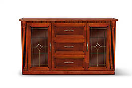 Комод c вітражем в класичному стилі Freedom (Фрідом) Мікс меблі, колір  горіх