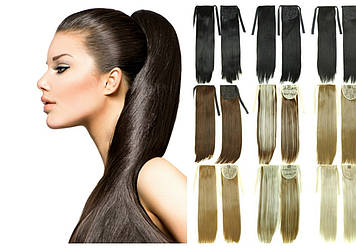 Хвіст прямий довгий на стрічці всі кольори WEST