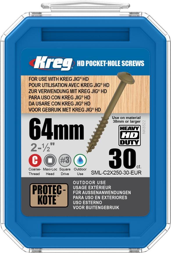 Саморезы для Kreg Jig® HD, длина 63,5мм, 30шт - купить по лучшей цене в ...