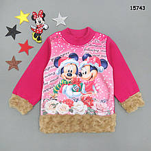 Тепла кофта Minnie&Mickey Mouse для дівчинки. 104, 110 см
