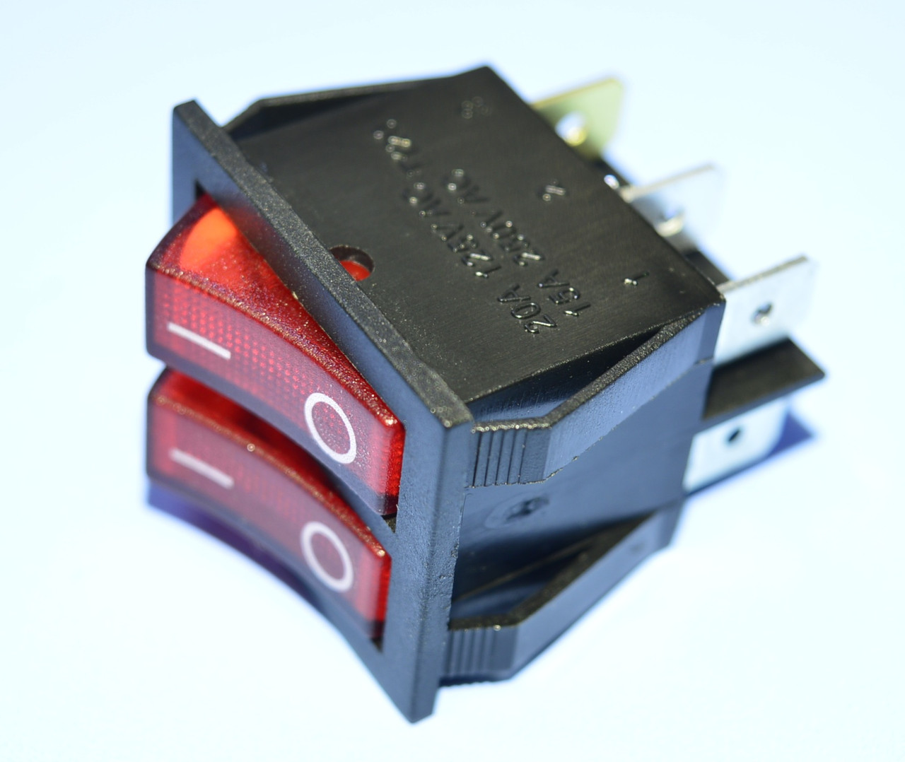 Вимикач 220В IRS-2101-1С червоний 2шт*1-група ON-OFF PRK0049, фото 1