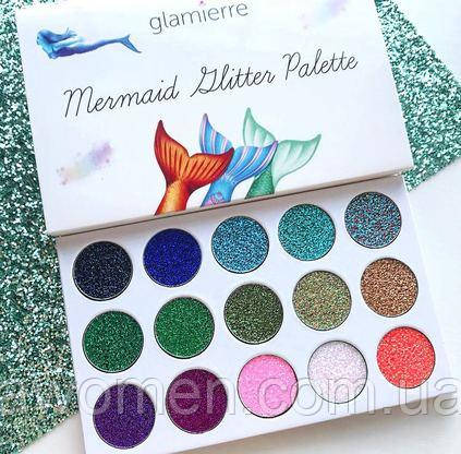 Тіні для очей Glamierre MERMAID GLITTER (18 кольорів)