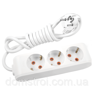 Подовжувач 3 гнізда 2 м із заземленням VIKO Multi-let