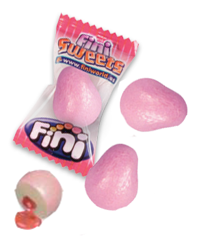 Жувальна гумка Fini Panna Fragola Gum жуйка Фіні Полуничний крем