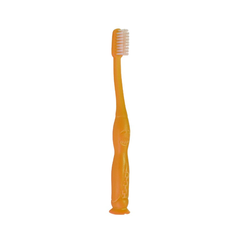 Дитяча зубна щітка "Вампір", Pierrot Vampi toothbrush, від 2 до 8 років, м'яка, оранжевого кольору, Ref.93