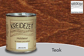 Натуральна лазур для дерева кольорова Kreidezeit Holzlasur außen / Teak / колір тик 0,75 l 