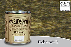 Натуральна лазур для дерева кольорова Kreidezeit Holzlasur außen / Eiche antik / колір античний дуб 0,75 l 