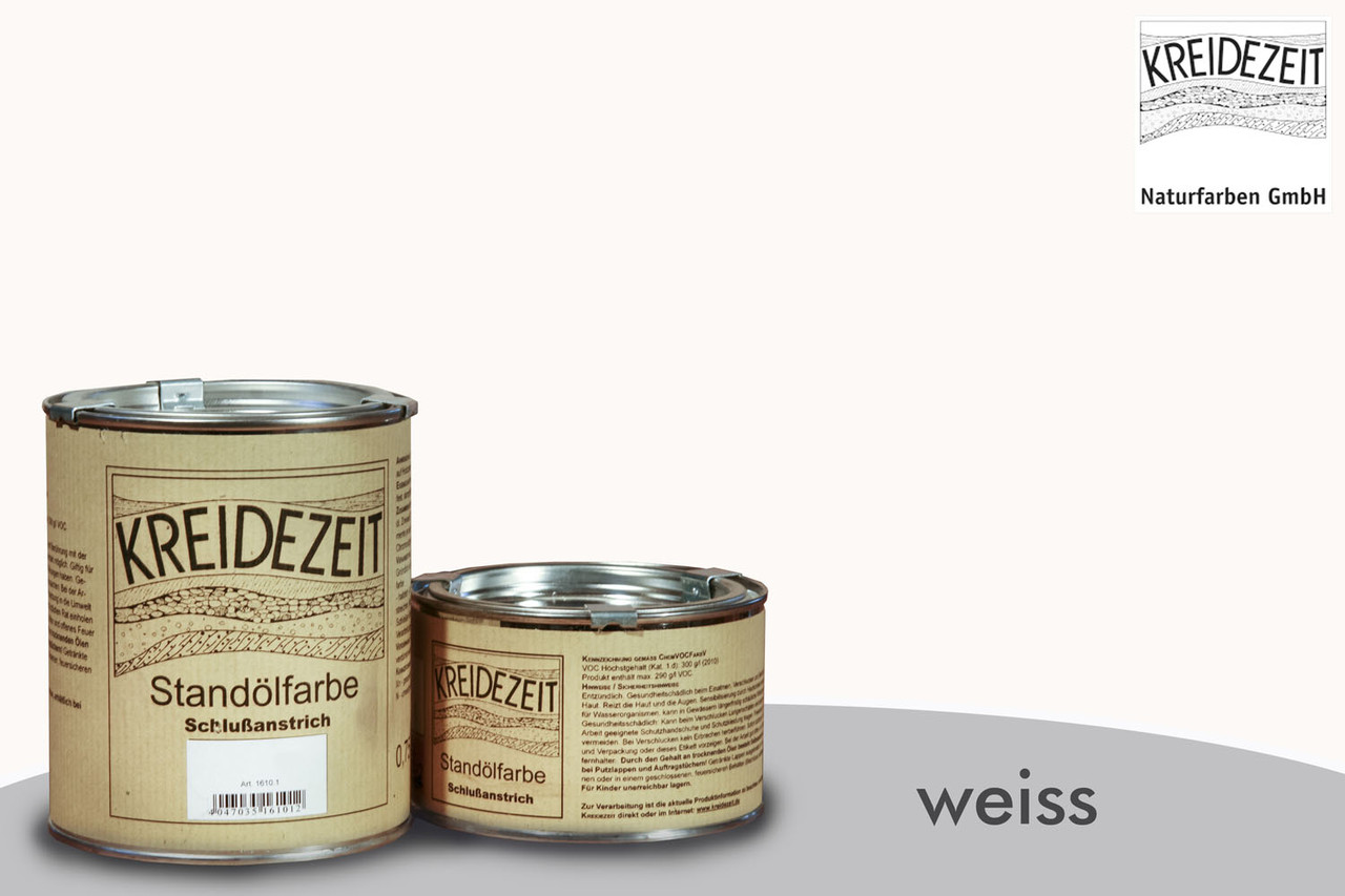 Стандартна олійна фарба жирна, верхній шар / Standölfarbe Schlussanstrich Weiß, біла 0,75 l 