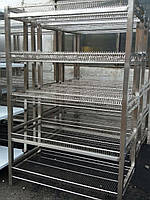 Стелаж сушка для тарілок з нержавіючої сталі на 600 тарілок