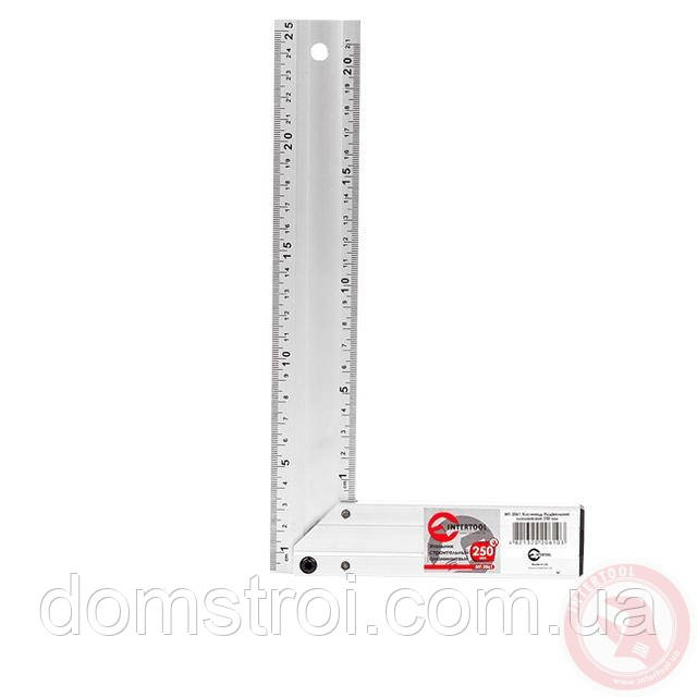 Косинець будівельний алюмінієвий 250 мм INTERTOOL MT-2061
