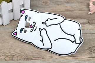 Гумовий 3D чохол Finger cat для Samsung Core Prime G360 / G361 , фото 3
