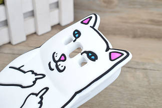 Гумовий 3D чохол Finger cat для Samsung Core Prime G360 / G361 , фото 5