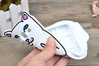 Гумовий 3D чохол Finger cat для Samsung Core Prime G360 / G361 , фото 6