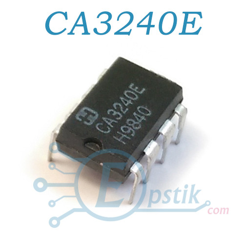 CA3240E, двоканальний операційний підсилювач, DIP8