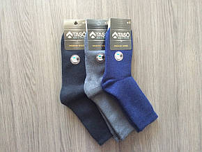 Шкарпетки чоловічі Taso вовняні довгі, колір Чорний, розмір 25