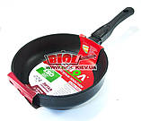 Сковорода алюмінієва 24 см (h-7,5 см) глибока з антипригарним покриттям і знімною ручкою БІОЛ "Елегант" 24091P, фото 2