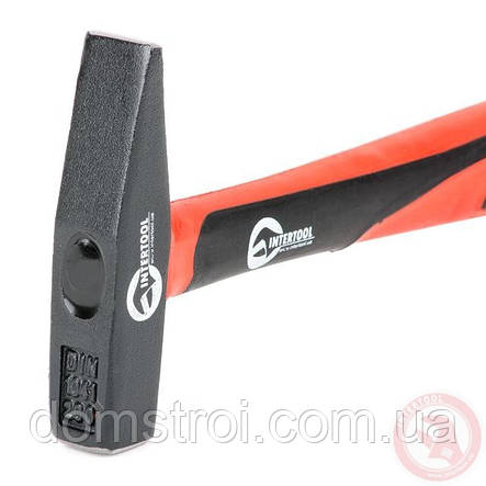 Молоток 200 г, ручка з фібергласу INTERTOOL HT-0202, фото 2