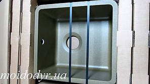 Гранітна кухонна мийка під стільницю AquaSanita Arca SQA 101 (brass)