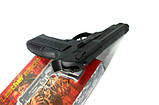Запальничка у вигляді пістолета BERETTA 608 чорний в кобурі метал+пластик SKU0000908, фото 9