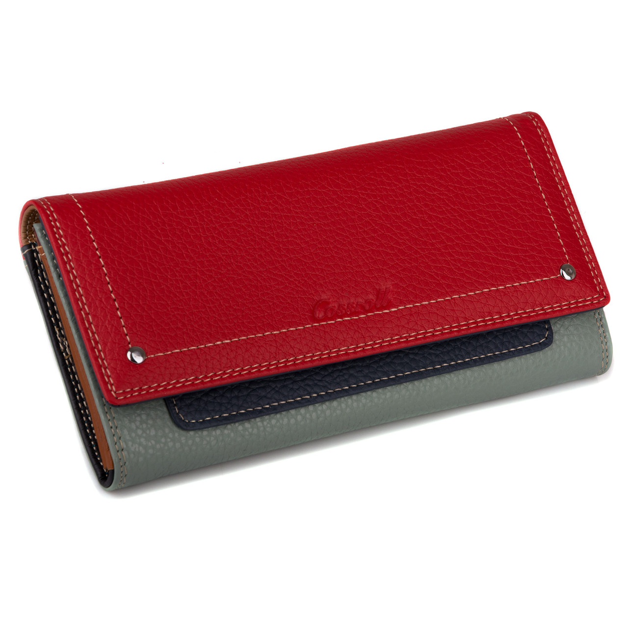 Жіночий шкіряний оригінальний гаманець Cossroll (червоний)