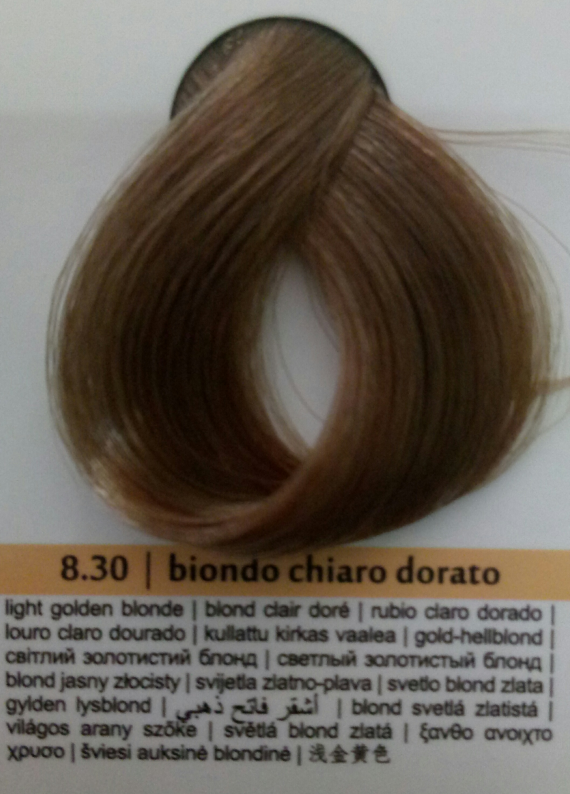 Фарба для волосся Brelil Prestige Світлий Золотистий Блонд 8.30 100 мл, фото 1