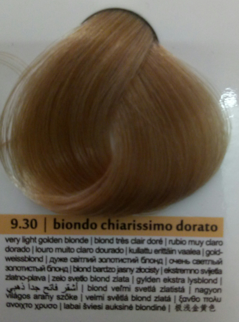 Фарба для волосся Brelil Prestige Дуже Світлий Золотистий Блонд 9.30 100 мл, фото 1