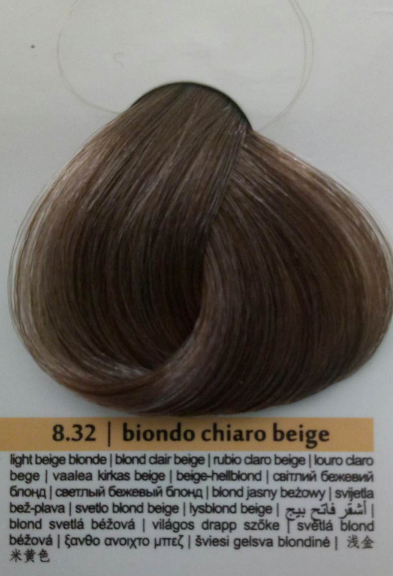 Фарба для волосся Brelil Prestige Світлий Бежевий Блонд 8.32 100 мл, фото 1