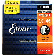 Струни Elixir 16542 Nanoweb Light 10-46 3 sets