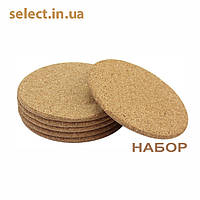 Підставка під чашку кухоль кухоль келих із коркового дерева 6 шт.