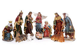 Різдвяні фігури Вертеп (набір з 11 фігур) 30 см