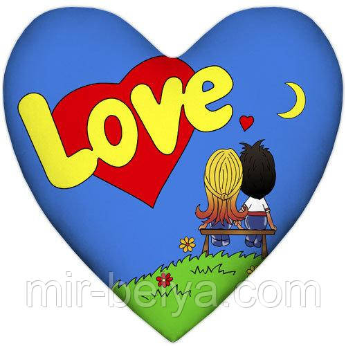 Подушка серце Love is подарункові подушки любов