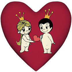 Подушка серце Love is подарункові подушки любов