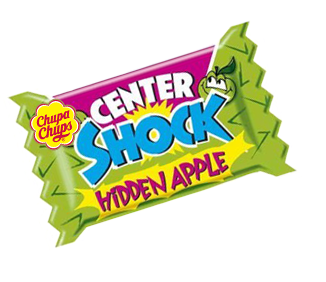 Жувальна гумка Chupa Chups Center Shock Apple Жуйка Чупа Чупс центр Шок яблуко