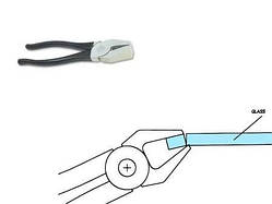 Плоскогубці для слому краю скла