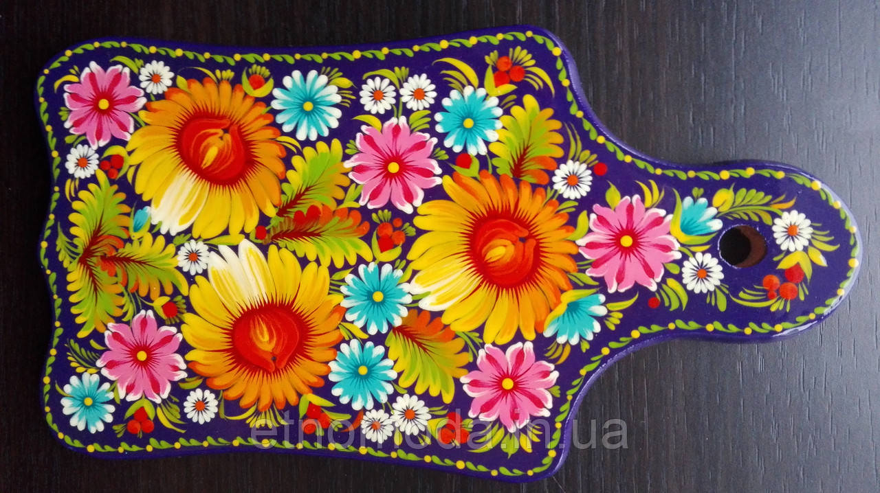 Дощечка кухонна з Петриківським розписом