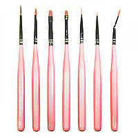 Кисті для дизайну, моделювання та малювання на нігтях ,7 шт/упак, ОПТ