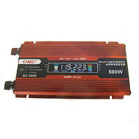 Перетворювач UKC авто інвертор 12В-220В 500W LCD KC-500D