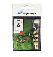 Крючки карповые Hayabusa L-1 №4 (black nickel)