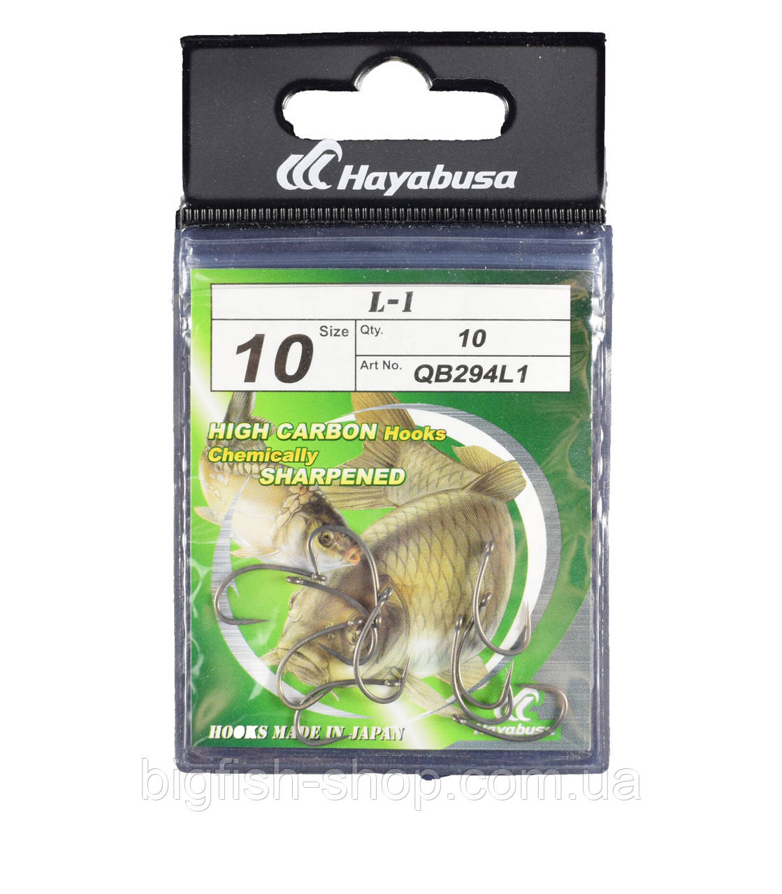 Крючки карповые Hayabusa L-1 №10 (тефлон) (ID#632099599), цена: 130 ...