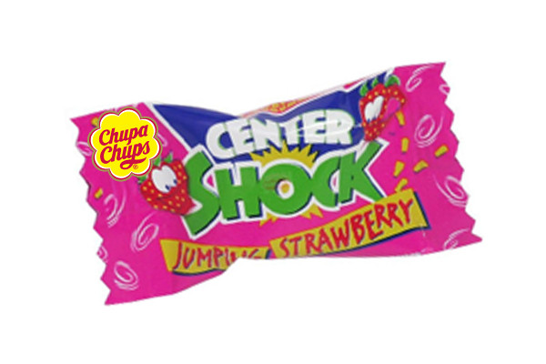 Жувальна гумка Chupa Chups Center Shock Jumping Strawberry