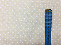 Польська бязь "горох на бежевому 4 мм", фото 2