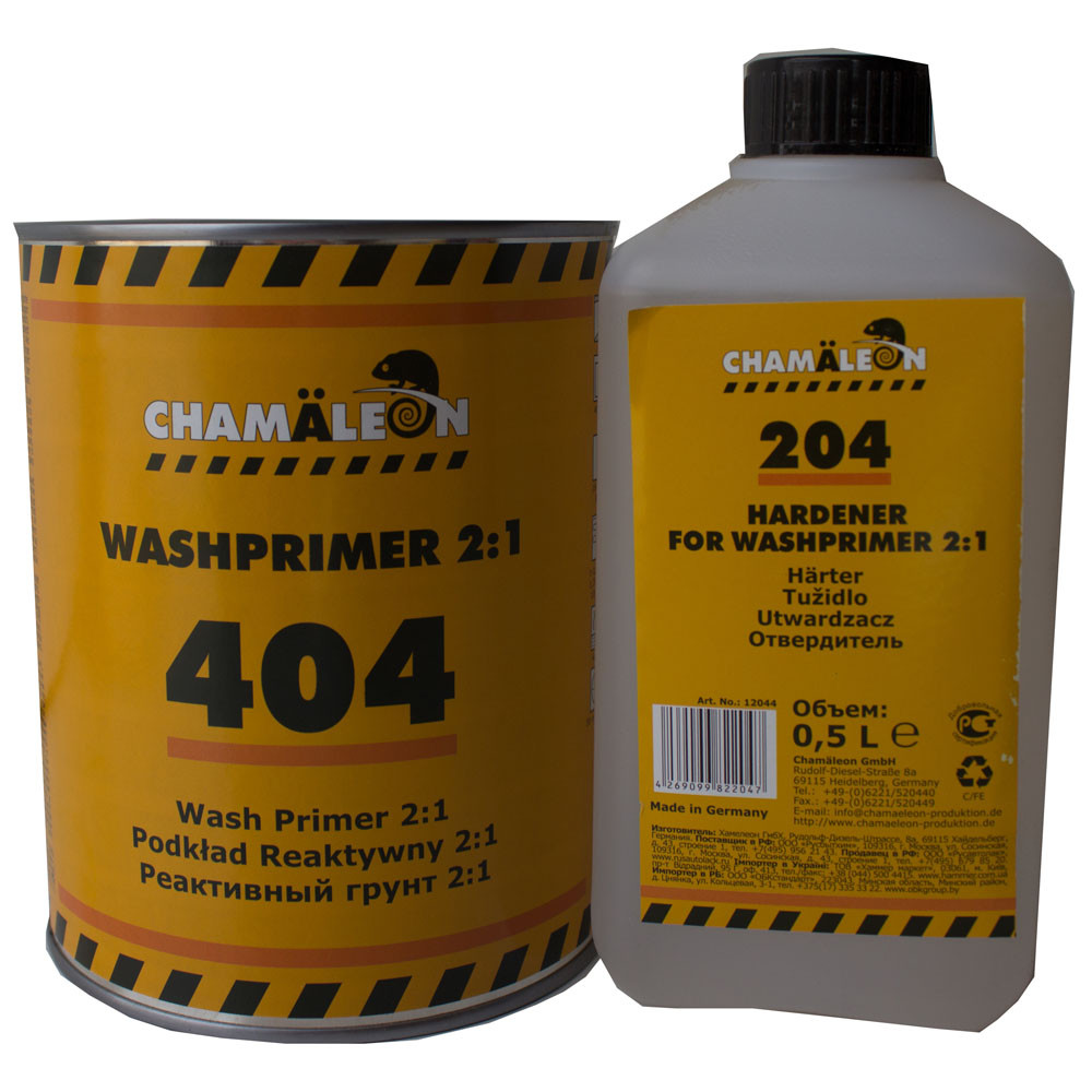 Грунт кислотний Chamaleon 404 Wash Primer з затверджувачем 1л+0,5 л