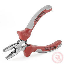 Плоскогубці прецизійні комбіновані з накладками на ручках 115 мм INTERTOOL NT-0101